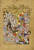 Persian miniature from the Haft Awrang in the Freer Gallery of Art, 1556–65, commissioned by Ibrahim Mirza and made in Mashhad.