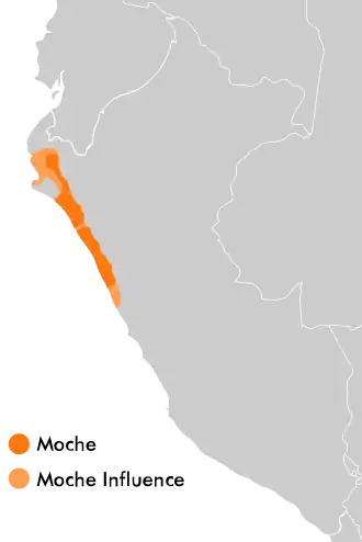 A map of Moche cultural influence