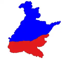 Location in Mongmit district (in red)