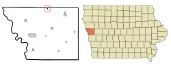Location of Rodney, Iowa