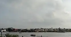 Monte Dourado as seen from Laranjal do Jari