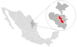 Location of Monterrey in northern Mexico