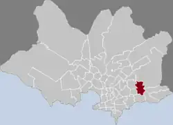 Location of Las Canteras in Montevideo