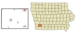 Location of Grant, Iowa