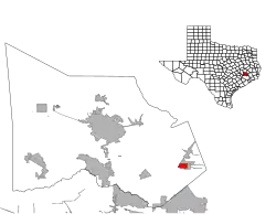 Location of Woodbranch, Texas