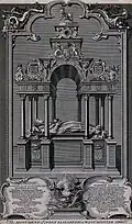 Monument to Queen Elizabeth I in the Westminster Abbey, after design by Hubert-François Gravelot, Wellcome Collection, London