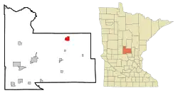 Location in Morrison County and the state of Minnesota