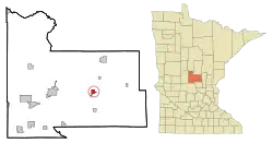 Location in Morrison County and the state of Minnesota