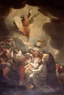 Moses Receiving the Law on Mount Sinai by Benjamin West