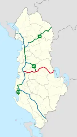 Motorways in Albania.png