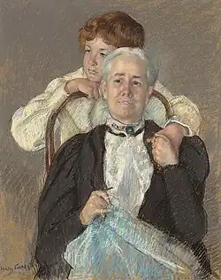 Portrait of Mrs. Cyrus J. Lawrence with her Grandson R. Lawrence Oakley (1898), pastel on tan paper, Clark Art Institute