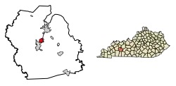 Location in Muhlenberg County, Kentucky