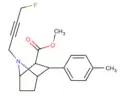 N-4-Fluorobut-2-yn-1-yl-2β-carbomethoxy-3β-phenyltropane (PR04.MZ) often radiolabeled.[51][52]