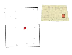 Location of Valley City, North Dakota