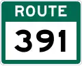 Route 391 marker
