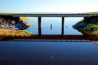 The Narrows channel and bridge