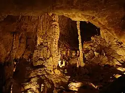 The ascent out of the cavern contains more massive rooms.