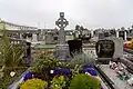 Graves in the cemetery