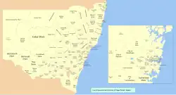 Map of LGAs in New South Wales