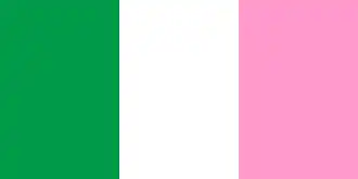 The Newfoundland Tricolour (Also called the Pink, White & Green)