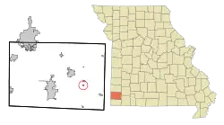 Location of Stark City, Missouri