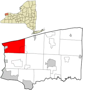 Location in Niagara County and the state of New York.