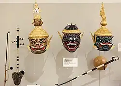 Image 63Khmer musical instruments and theatre masks (from Culture of Cambodia)