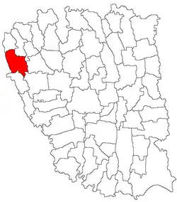 Location in Galați County