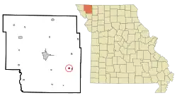 Location of Conception Junction, Missouri