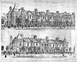 Early designs for houses in Noel Park, Hornsey, London