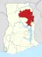 Location of Northern Region in Ghana