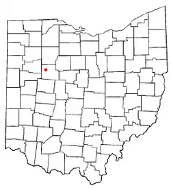 Location of McGuffey, Ohio
