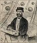 A. L. von Hoonholtz, commander of the Brazilian gunboat Araguary, passing the battery of Cuevas and drawing it.
