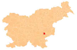 The location of the Municipality of Šmarješke Toplice