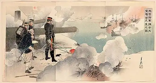 Japanese troops during the 1895 Battle of Weihaiwei