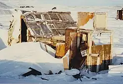 The old Ward Hunt Island Camp of the CDRB used in the 1960s