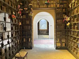 Interior of the columbarium