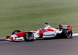 Olivier Panis driving the Toyota TF103 at the 2003 British Grand Prix.