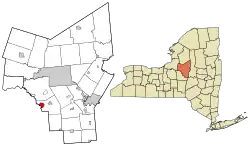 Location within Oneida County and New York