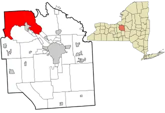Location in Onondaga County and the state of New York.