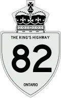 King's Highway 82 marker