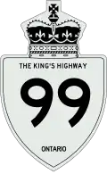King's Highway 99 marker