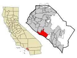 Location within California and Orange County