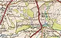Ordnance survey map, 1939, detail.