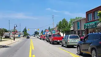 Looking north along North State Street (US 23)