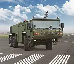 Low Rate Initial Production (LRIP) standard Oshkosh Aircraft Rescue and Fire Fighting (ARFF) vehicle