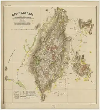 Location of Shambaa Kingdom c.1897
