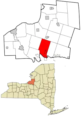 Location in Oswego County and the state of New York.