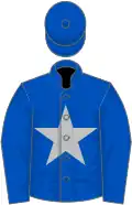 Royal blue, silver star