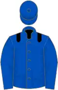 Royal blue, black epaulets